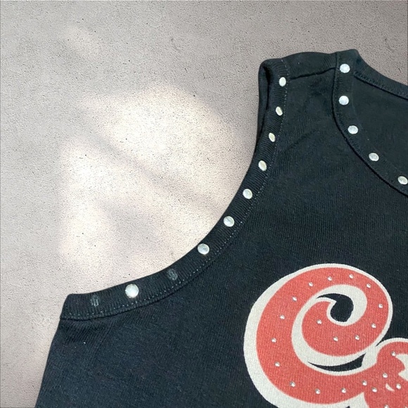 Darling Blue Black "Cowgirl" Studded Tank - Picture 4 of 4